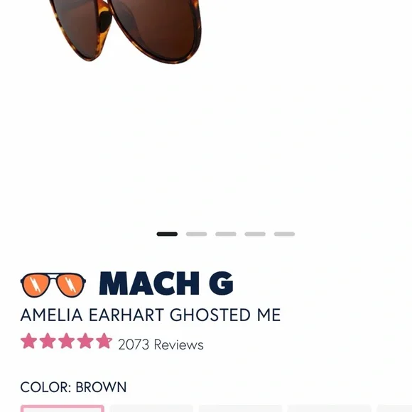 Goodr Mach G Tortoiseshell Men’s Aviator Sunglasses - Brown Lenses - Picture 7 of 8